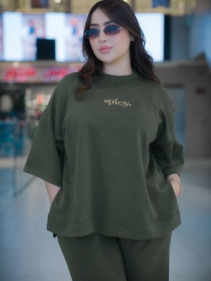 Ensemble Spicy olive oversize pour femme – KAI Signature